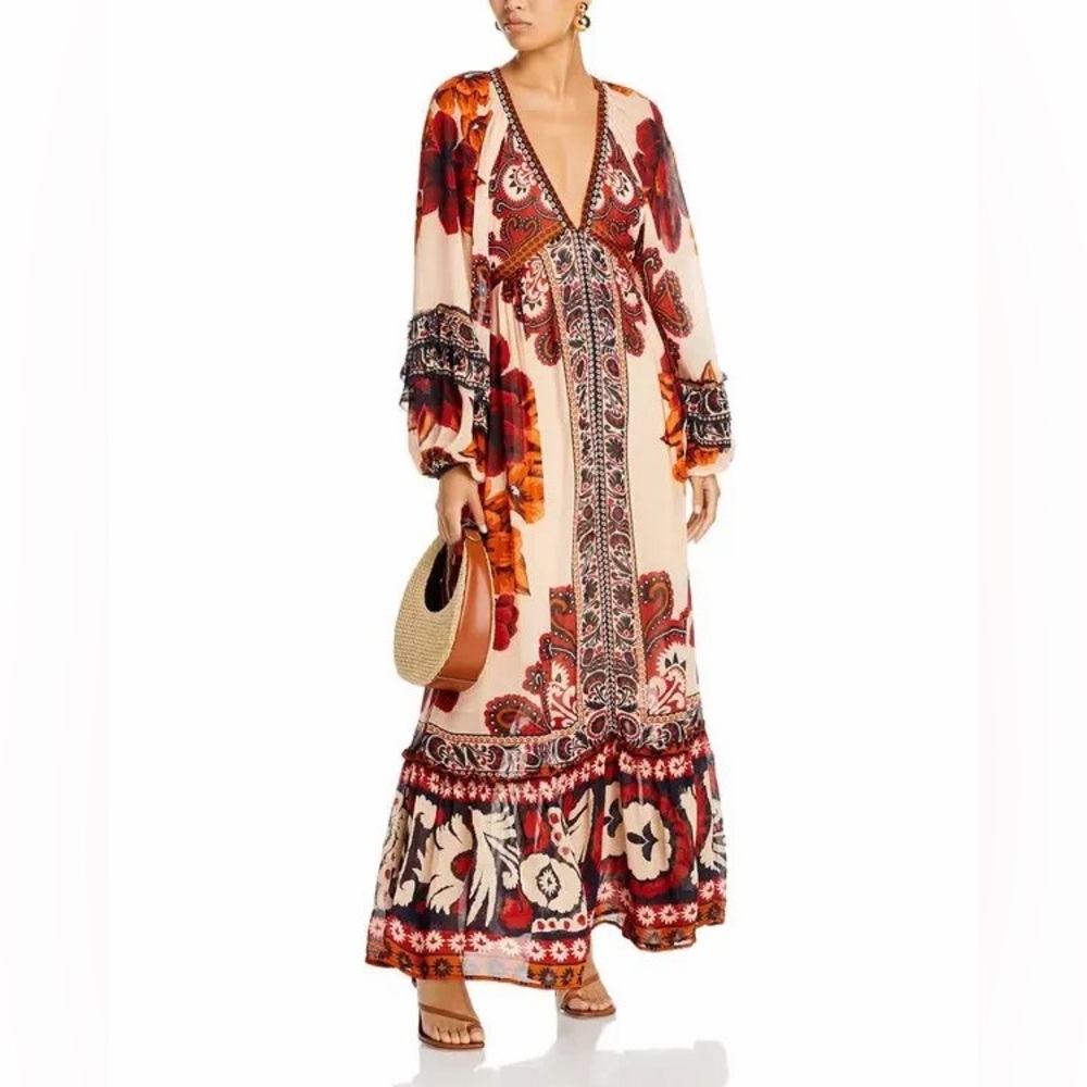 Farm Rio - Women's Winter Tapestry
V-Neck Maxi Dress